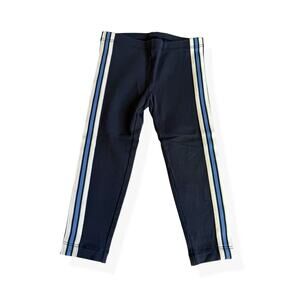 Tea Collection Navy Blue Side Stripe Leggings Toddler Girls 2
